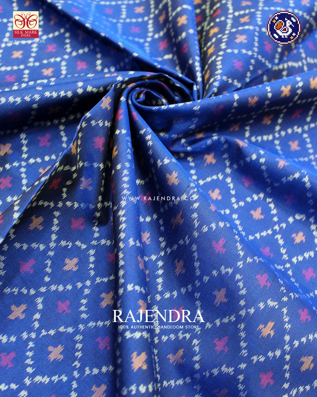 Traditional Sakali Design Blue Rajkot Patola Saree