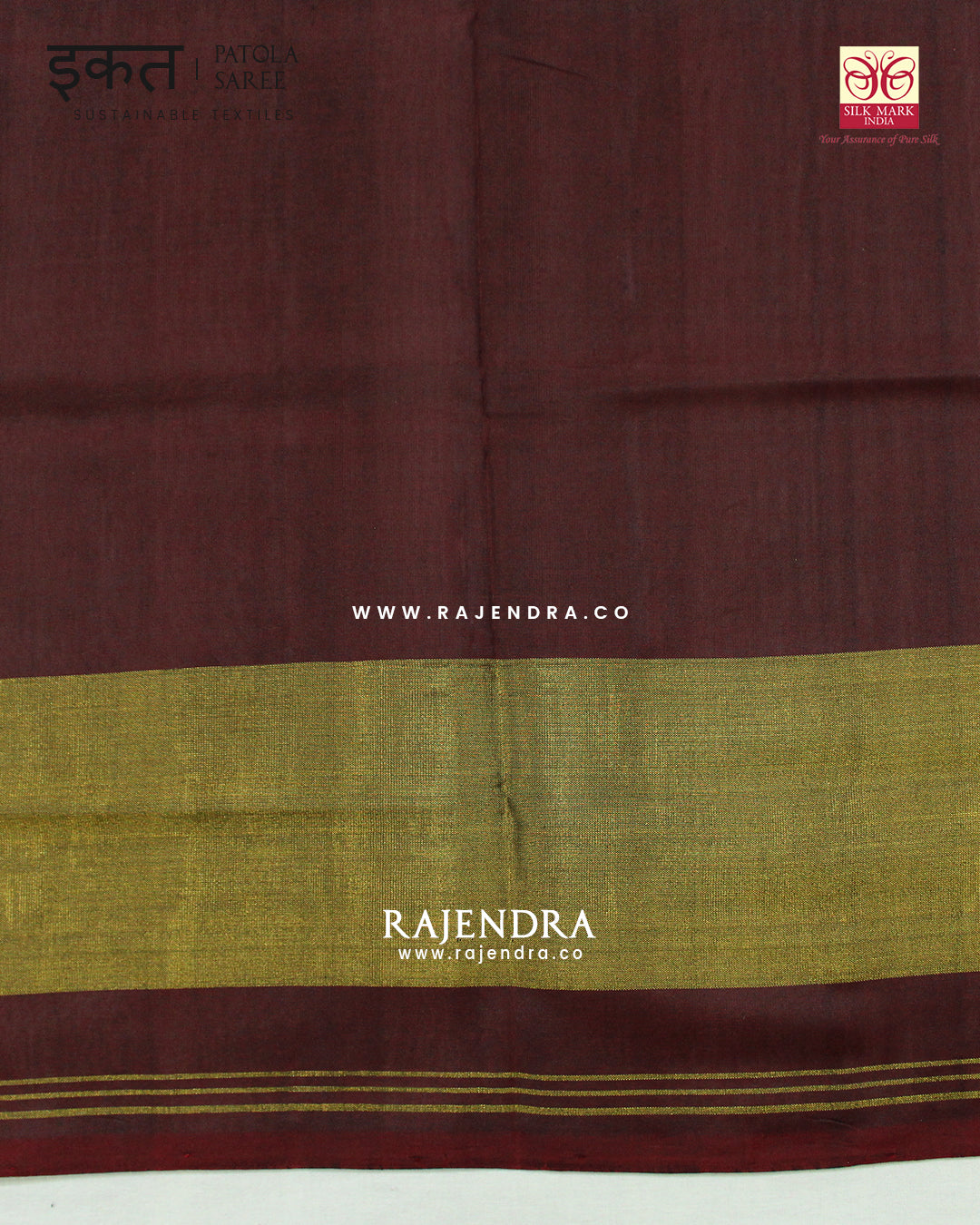 Traditional Sakali Design Maroon Single Ikat Rajkot Patola Saree