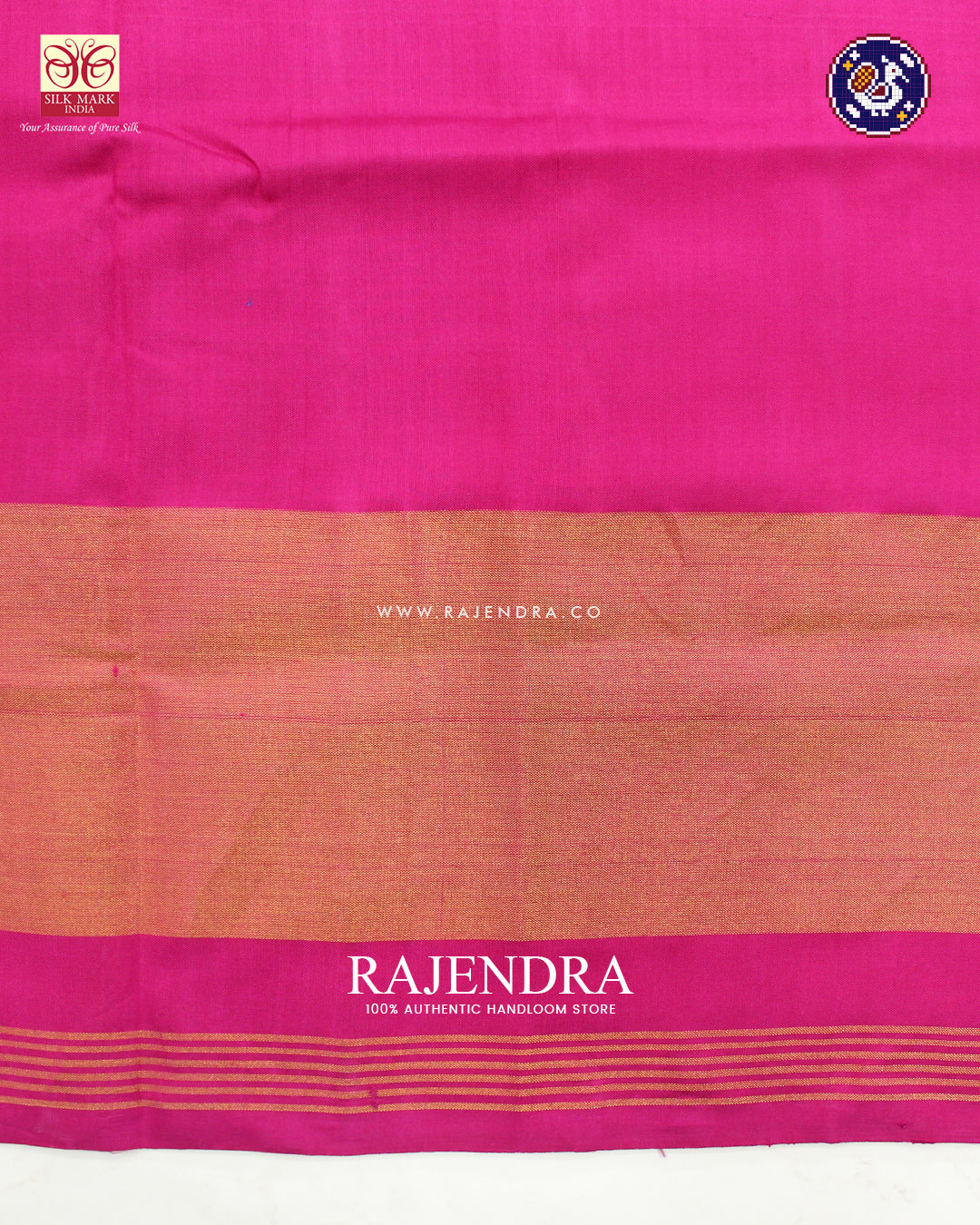 Traditional Sakali Design Pink and Blue Rajkot Patola Saree