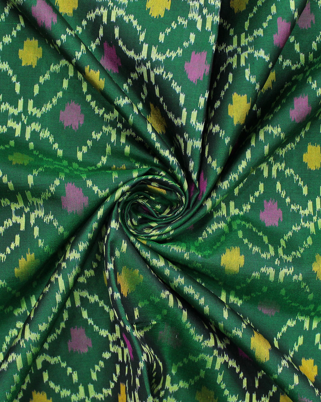 Traditional Sakali Design Green Pink Rajkot Patola Saree