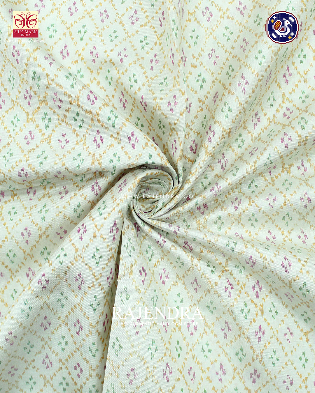 Traditional Sakali Design Pink and White Rajkot Patola Saree