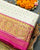 Traditional Sakali Design Pink and White Single Ikat Rajkot Patola Saree