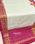 Traditional Sakali Design Pink and White Single Ikat Rajkot Patola Saree