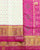 Traditional Sakali Design Pink and White Single Ikat Rajkot Patola Saree