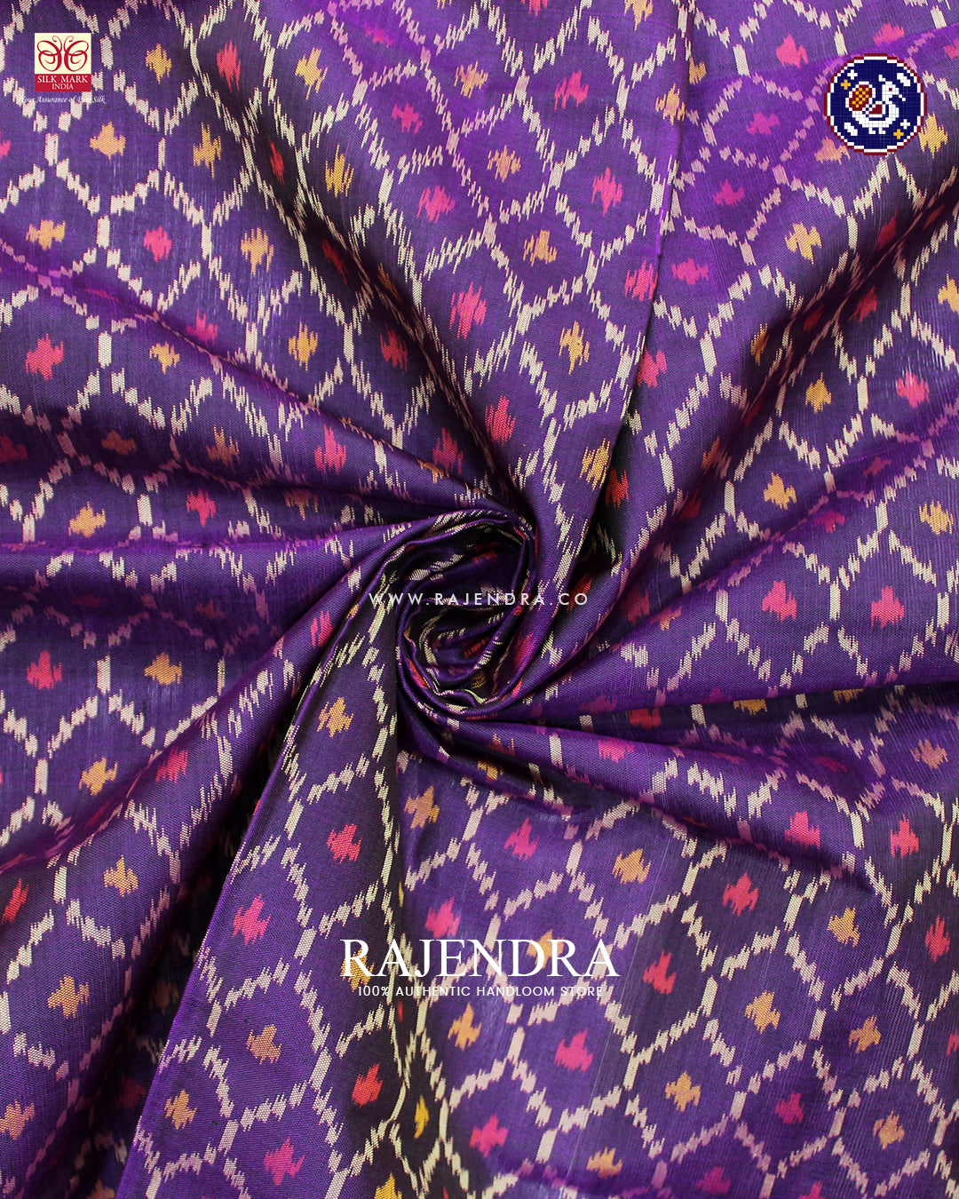 Traditional Sakali Design Purple Rajkot Patola Dupatta
