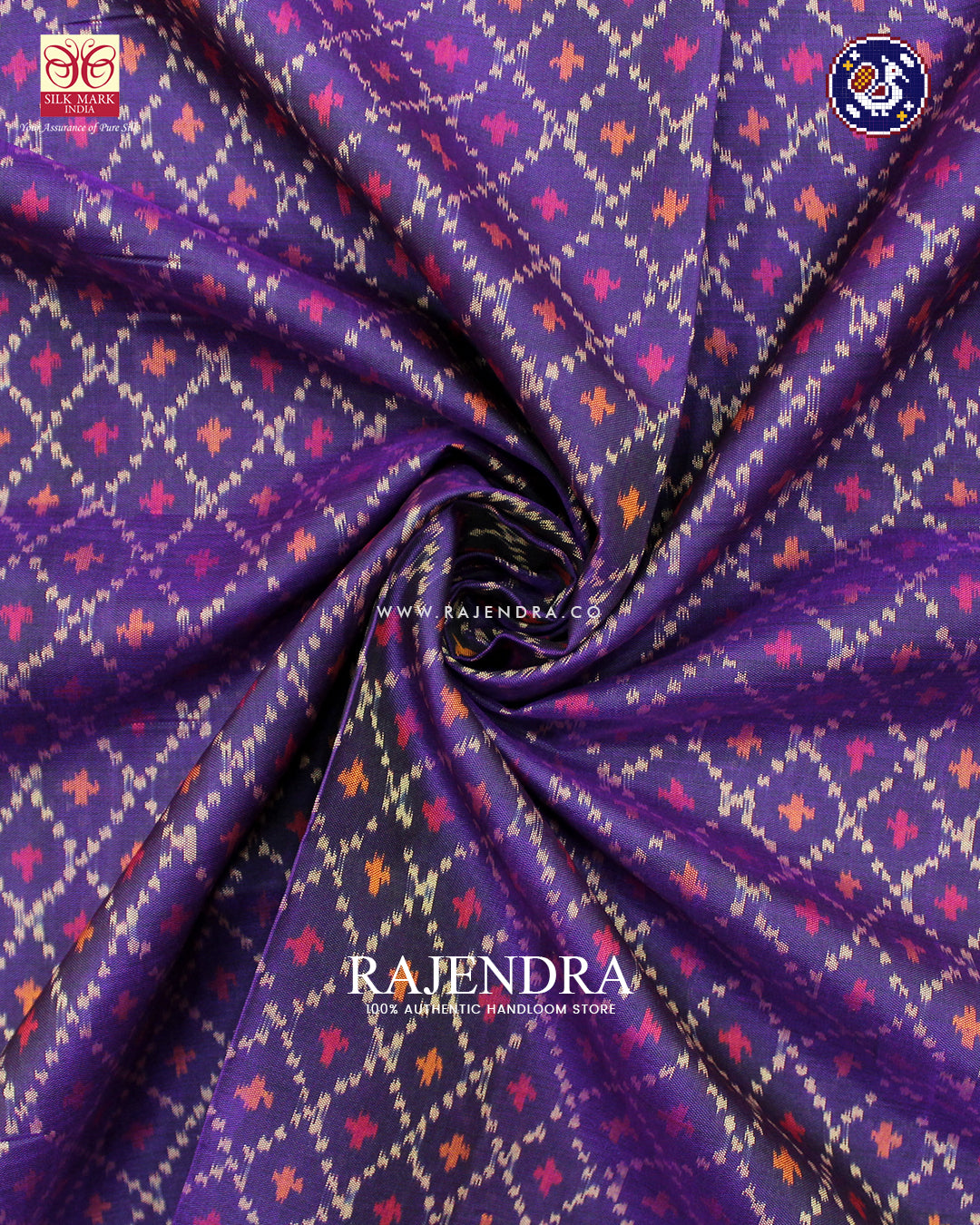 Traditional Sakali Design Purple Rajkot Patola Saree