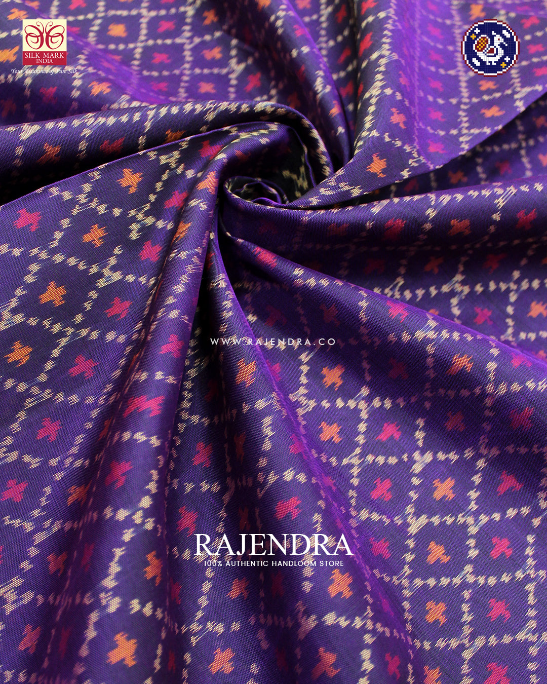 Traditional Sakali Design Purple Rajkot Patola Saree