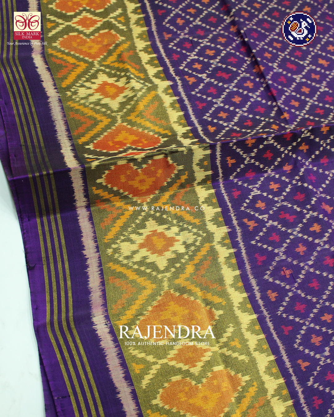 Traditional Sakali Design Purple Rajkot Patola Saree