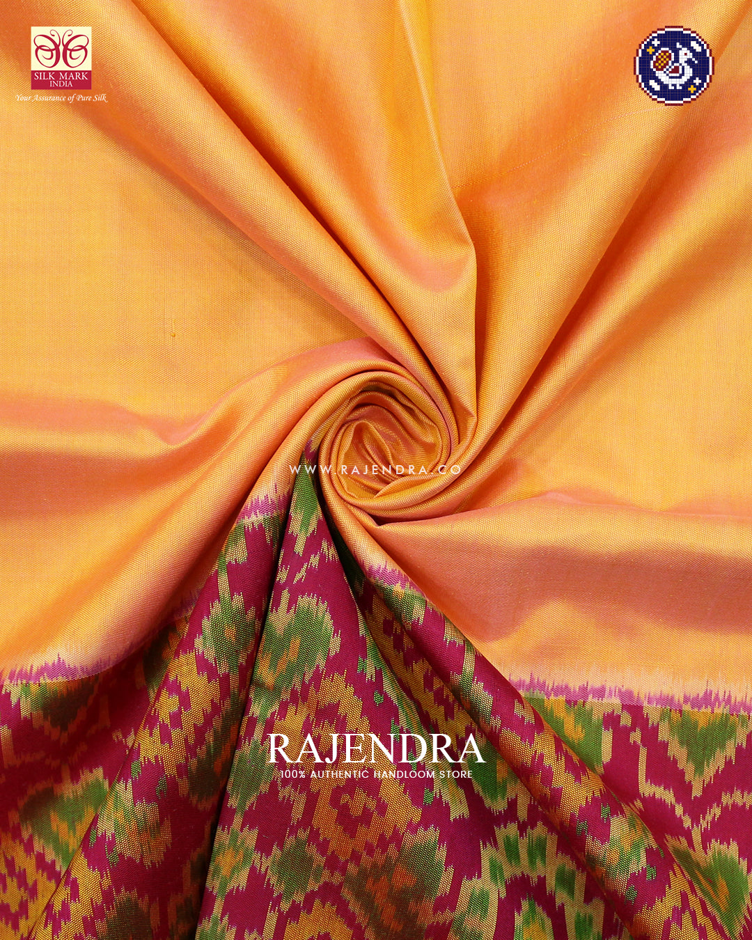 Traditional Manekchowk Bhat Skirt Border Single Ikat Rajkot Patola Saree