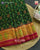Traditional Chabadi Pink and Green Single Ikat Rajkot Patola Saree