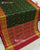Traditional Chabadi Pink and Green Single Ikat Rajkot Patola Saree