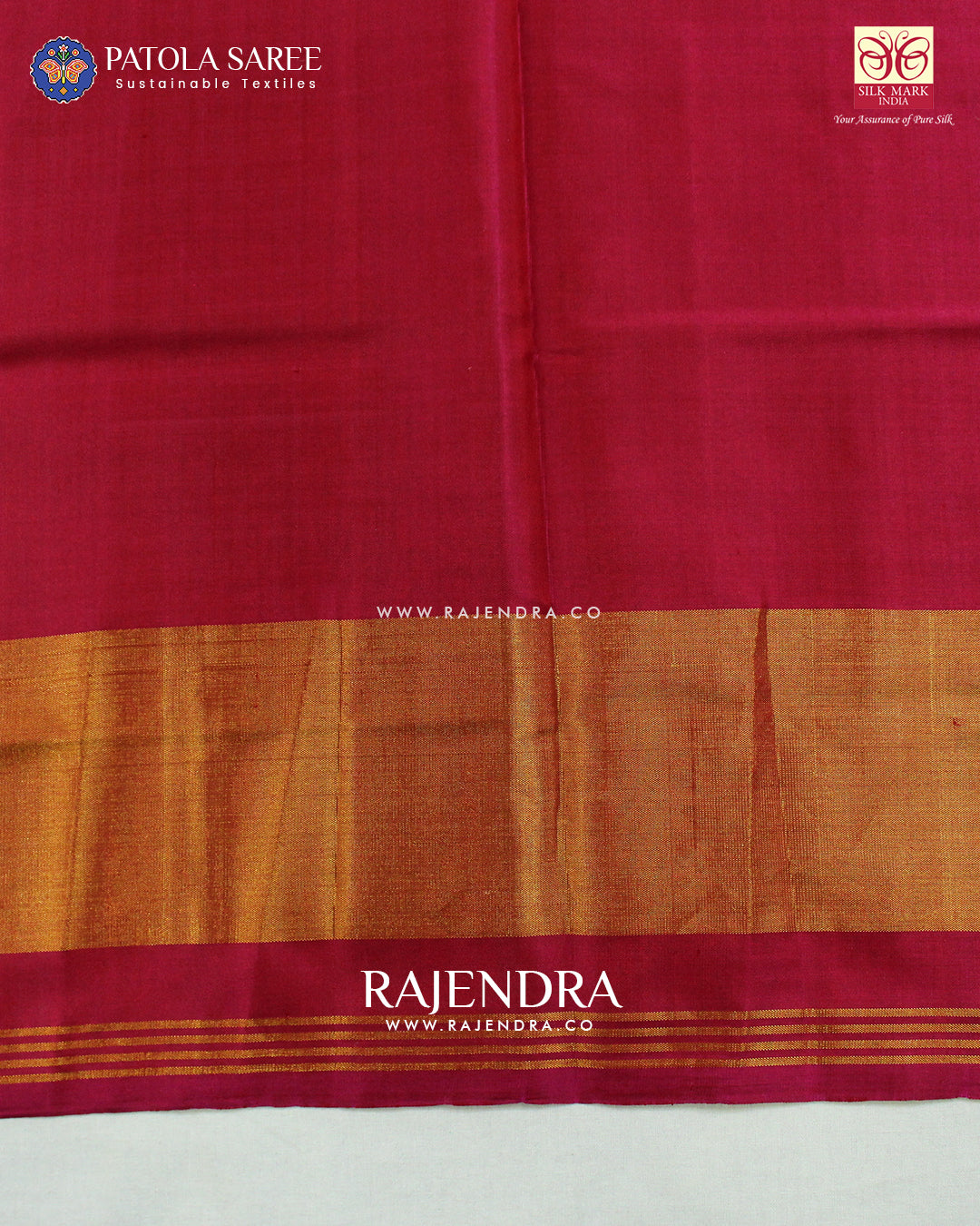 Traditional Chabadi Pink and Green Single Ikat Rajkot Patola Saree