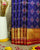 Traditional Chanda Bhat Red and Blue Single Ikat Rajkot Patola Saree