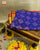Traditional Chanda Bhat Red and Blue Single Ikat Rajkot Patola Saree