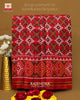 Traditional Star Design Red Semi Double Ikat Rajkot Patola Saree