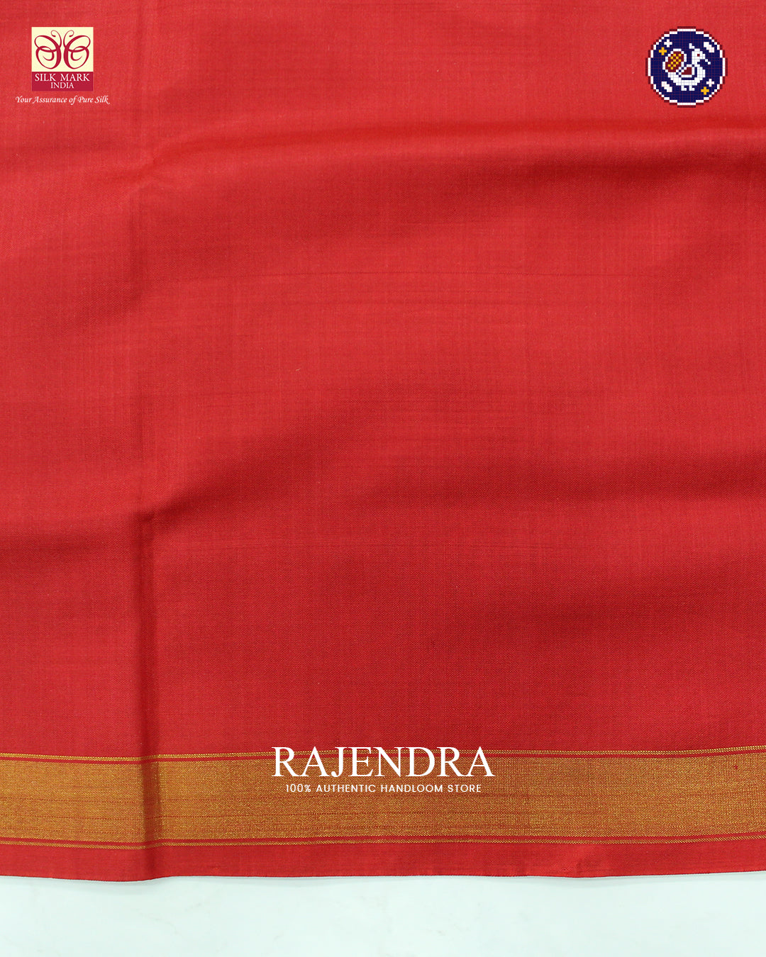Traditional Plain Gala Border Red and White Rajkot Patola Saree