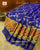Fancy Zari Butta Blue Single Ikat Rajkot Patola Saree