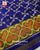 Fancy Zari Butta Blue Single Ikat Rajkot Patola Saree