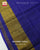Fancy Zari Butta Blue Single Ikat Rajkot Patola Saree