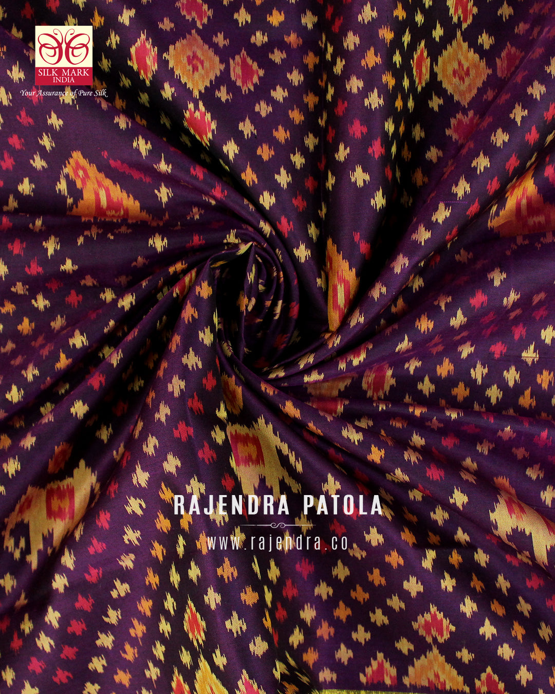 Traditional Hathi Popat Bandhani Bhat Rajkot Patola Saree