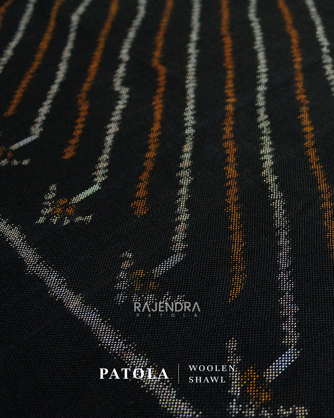 Handwoven Laheriya Woolen Patola Shawls