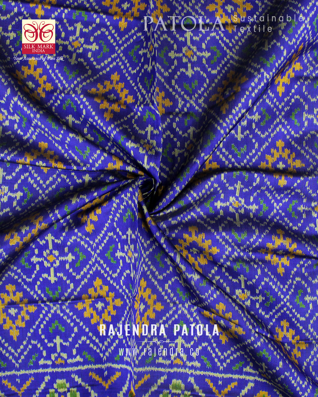 Traditional Panchanda Bhat Single Ikat Rajkot Patola Dupatta