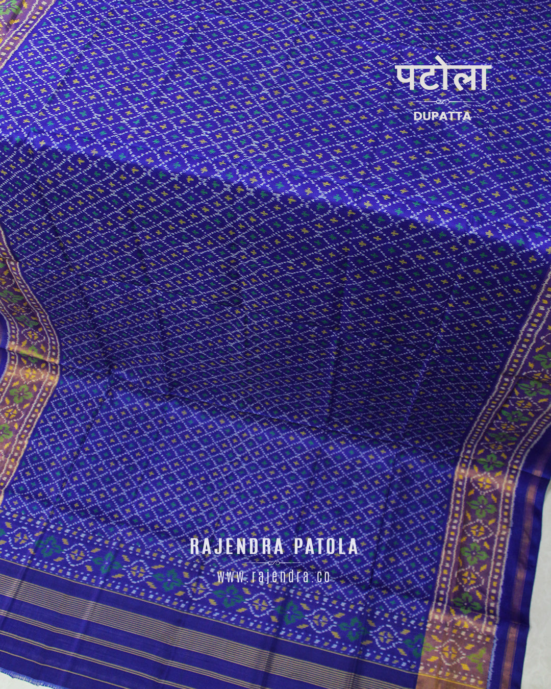 Traditional Sakali Bhat Magenta Rajkot Patola Dupatta