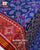 Traditional Chabadi Red Blue Semi Double Ikat Rajkot Patola Dupatta