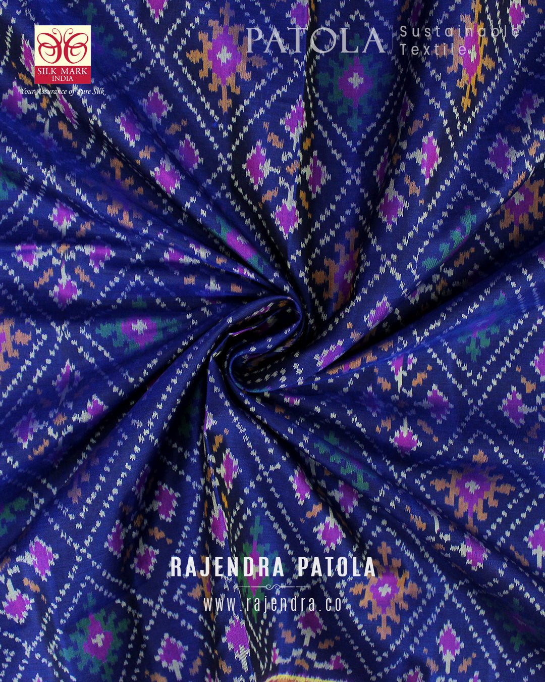 Traditional Panchanda Bhat Single Ikat Rajkot Patola Saree