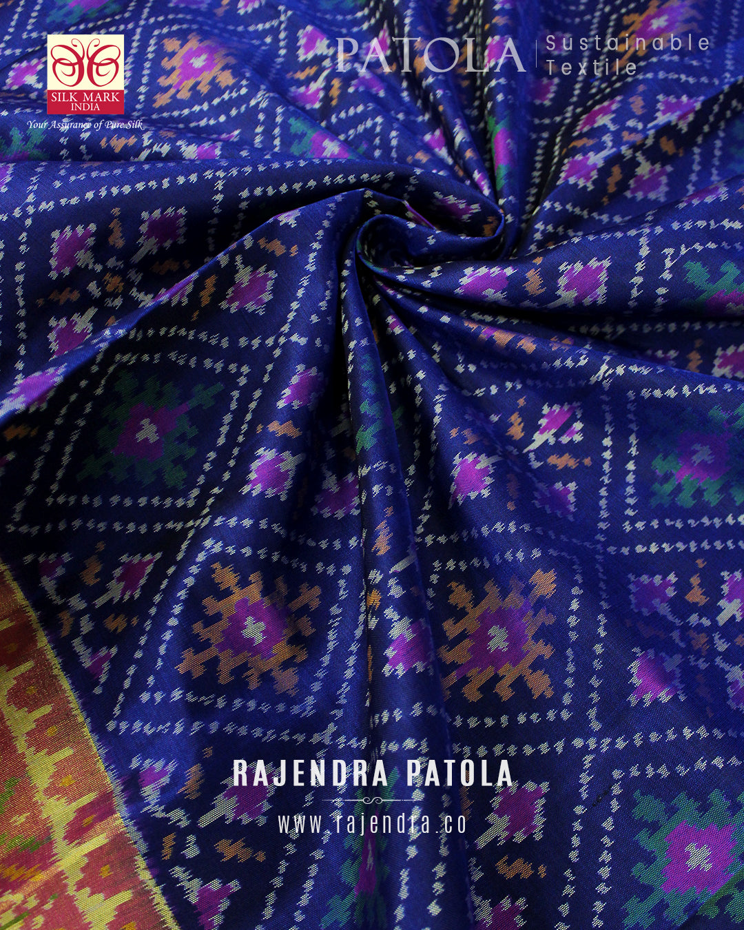 Traditional Panchanda Bhat Single Ikat Rajkot Patola Saree