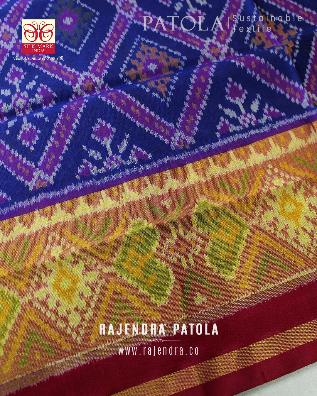 Traditional Chandabhat Single Ikat Rajkot Patola Saree