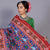 Premium Handwoven 4 Figure Red and Blue Double Ikat Patola Saree