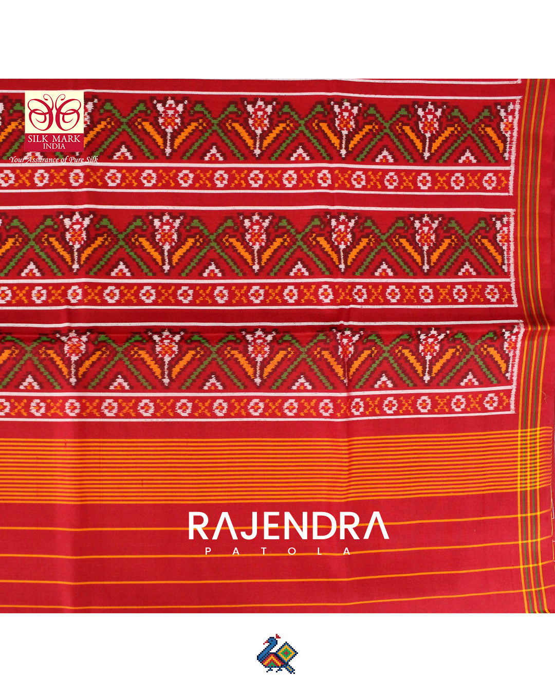 Exclusive Elephant Motif Purple Semi Double Weave Rajkot Patola Saree
