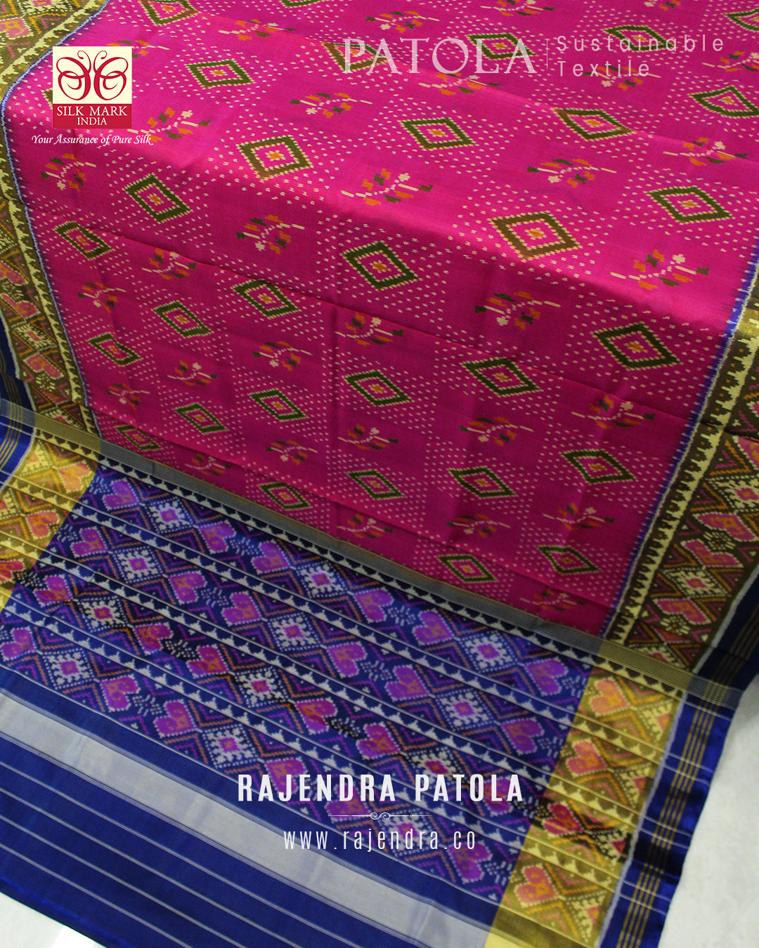 Exclusive Flowers Bhat Single Ikat Rajkot Patola Saree