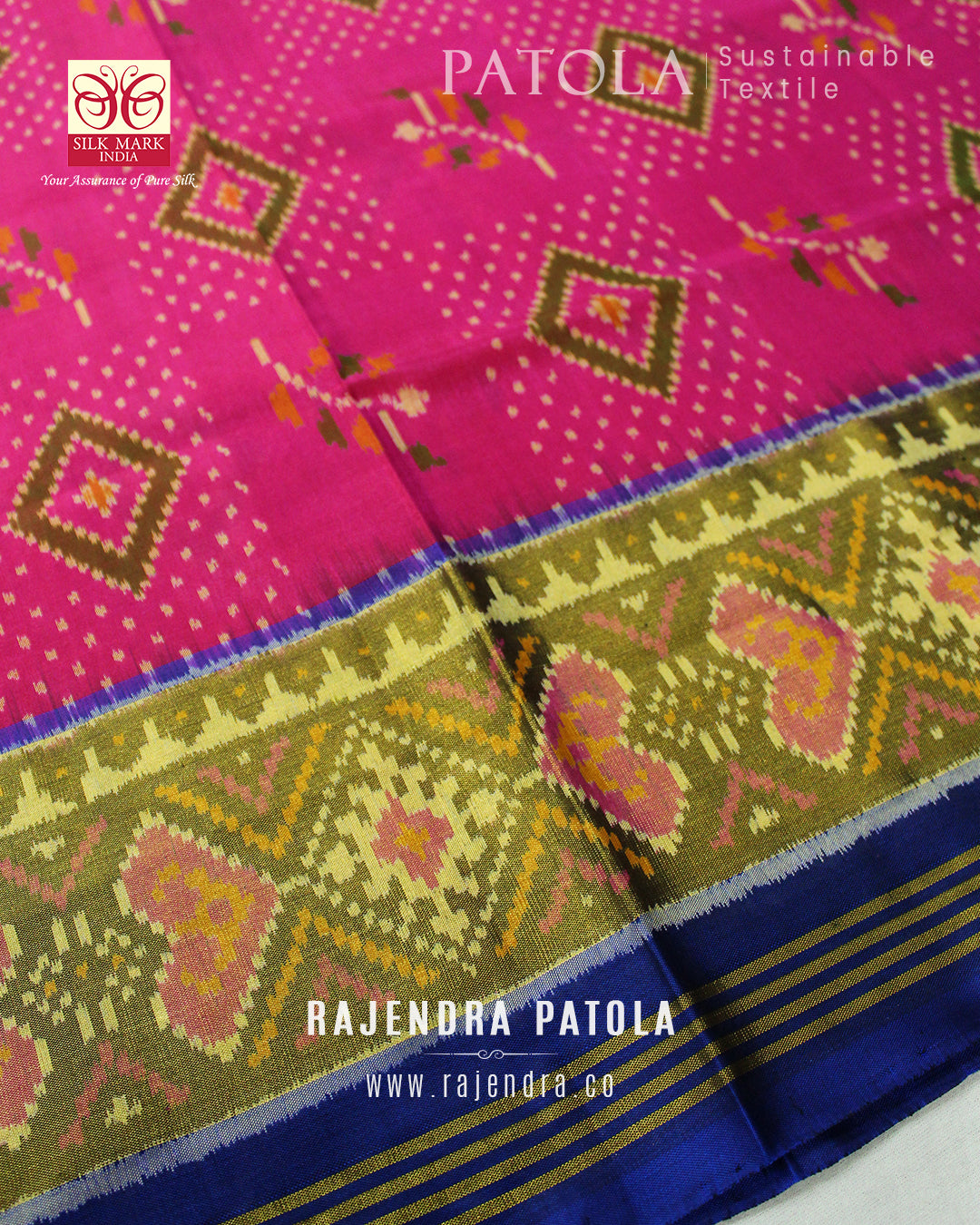 Exclusive Flowers Bhat Single Ikat Rajkot Patola Saree