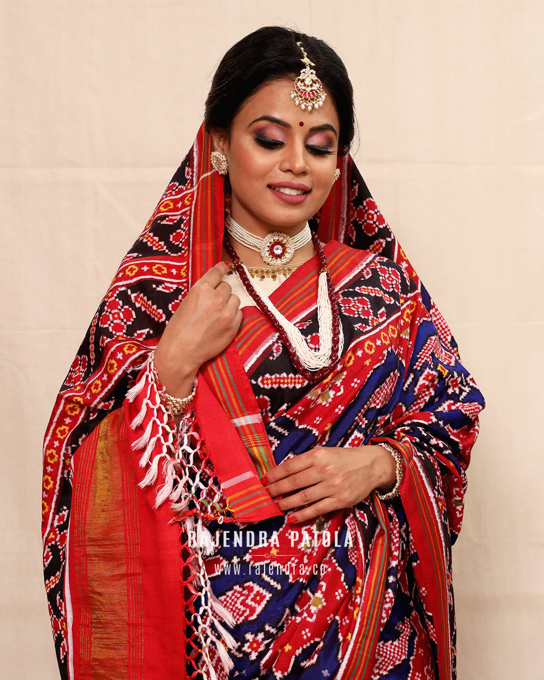 Exclusive Fish Motif Double Ikat Patola Saree