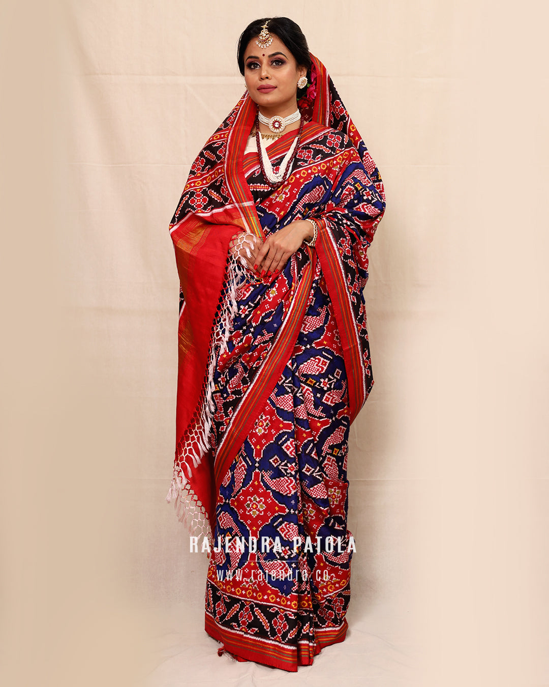 Exclusive Fish Motif Double Ikat Patola Saree