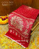 Exclusive Gota Pati Handwork Gaji Silk Bandhani Dupatta