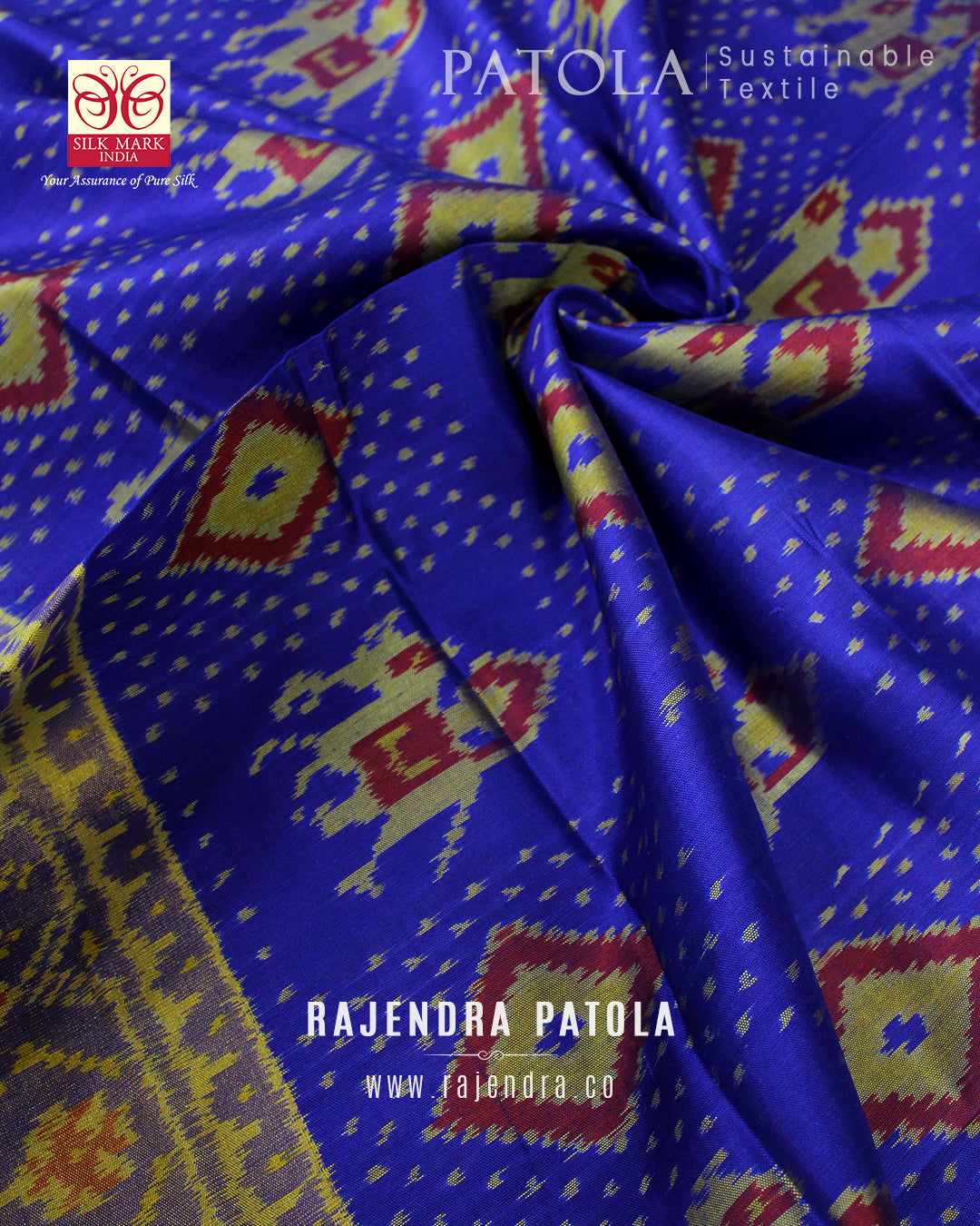 Traditional Hathi Chanda Bhat Single Ikat Rajkot Patola Saree