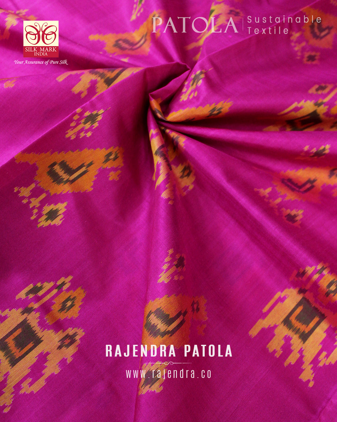Traditional Hathi Popat Single Ikat Rajkot Patola Saree