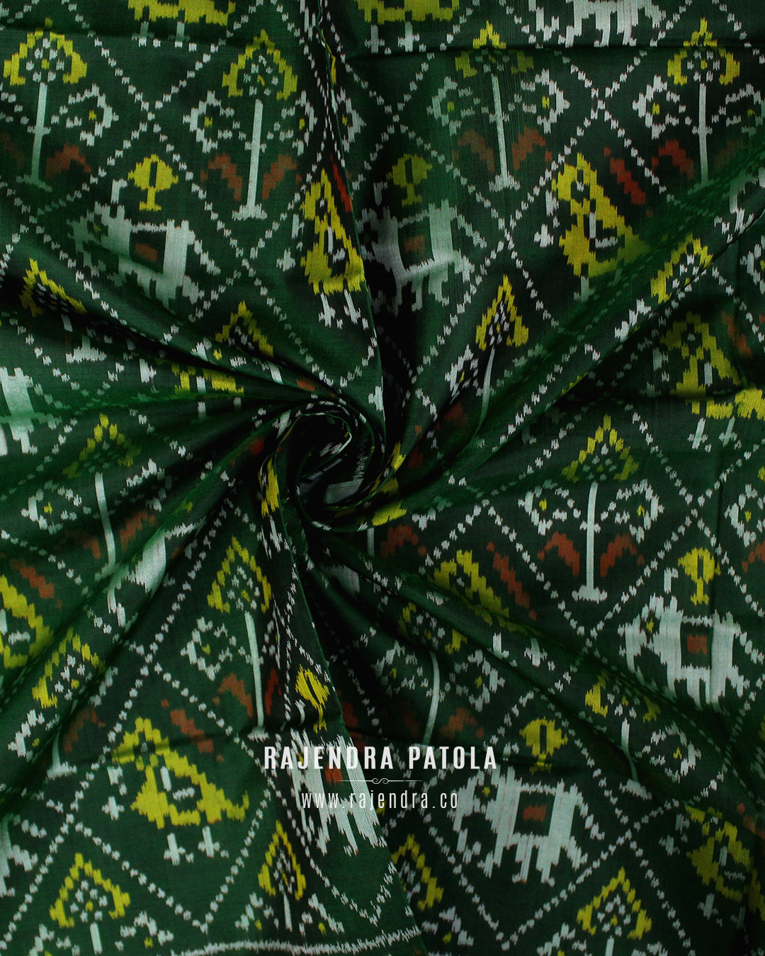 Traditional Hathi Popat Bhat Rajkot Patola Dupatta
