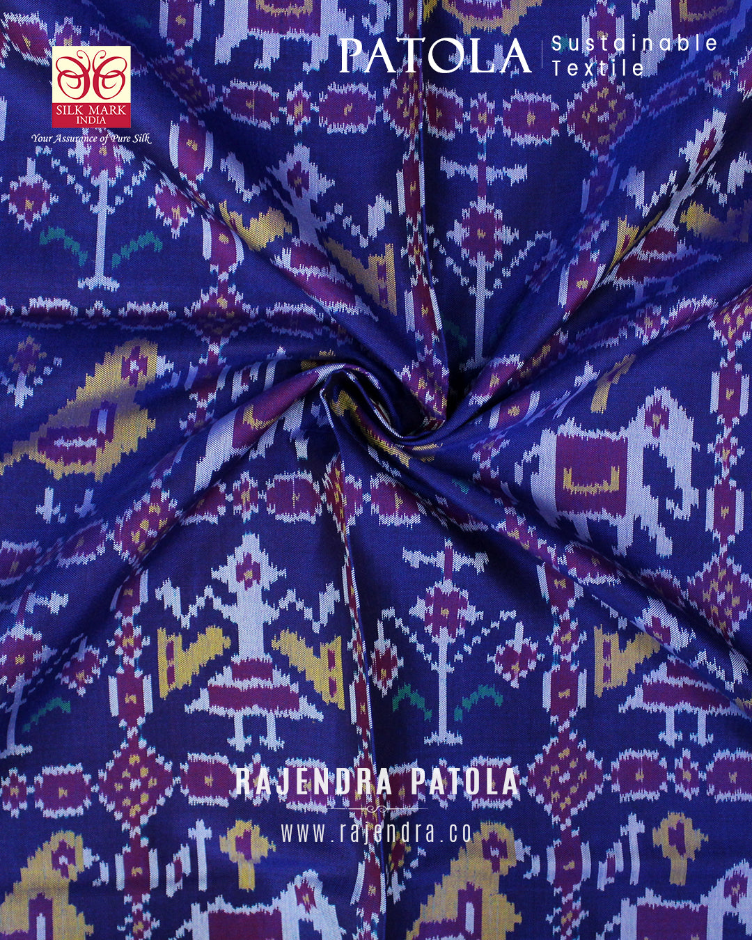 Traditonal Hathi Popat Semi Double Weave Rajkot Patola Dupatta