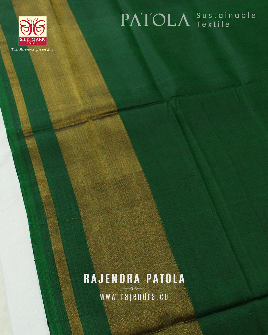 Traditional Hathi Popat Bhat Single Ikat Rajkot Patola Saree