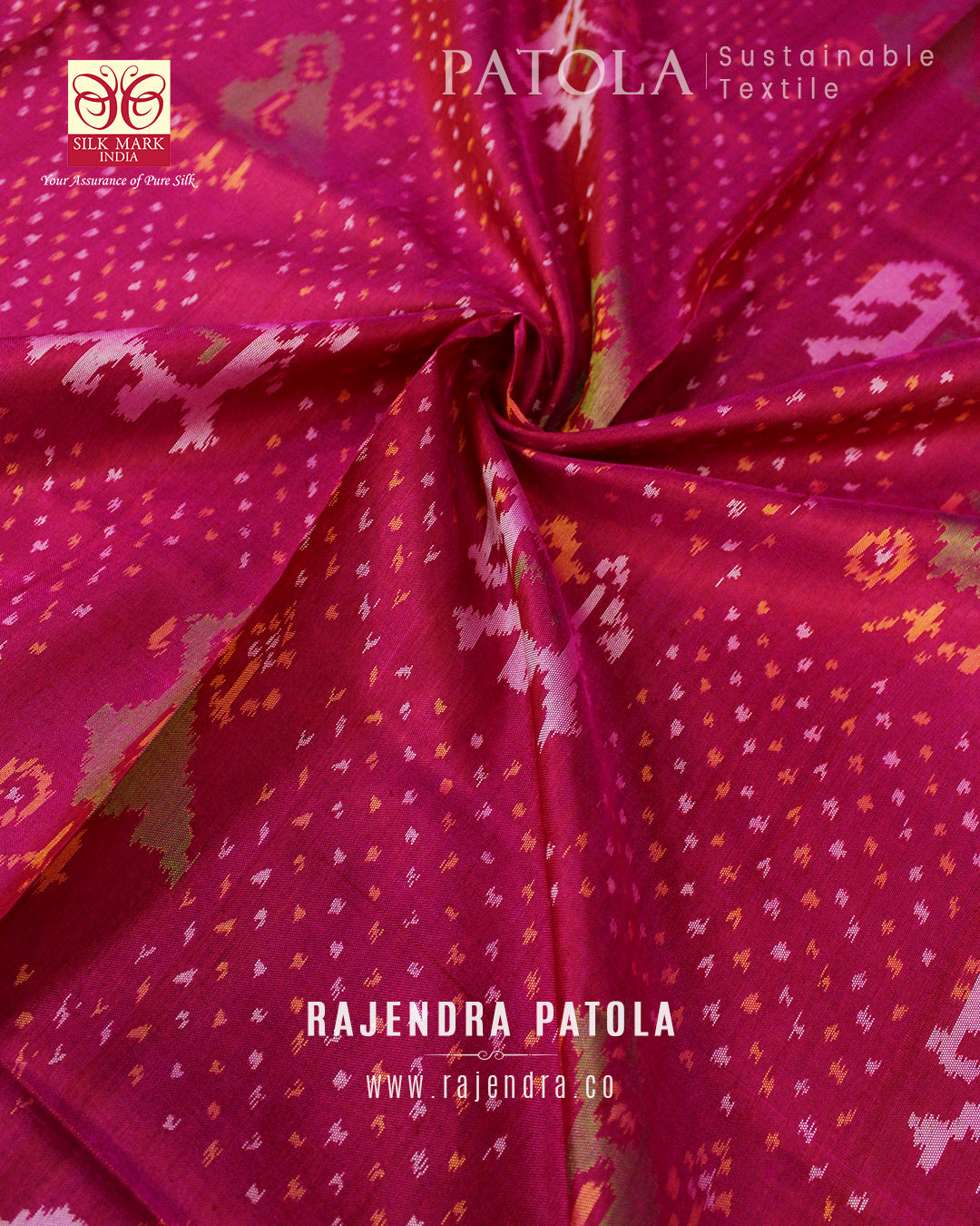 Traditional Hathi Popat Bhat Single Ikat Rajkot Patola Dupatta