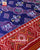 Traditional Red and Blue Laheriya Hathi Popat Semi Double Ikat Rajkot Patola Dupatta