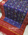 Traditional Nari Kunj Royal Blue and Red Semi Double Ikat Rajkot Patola Dupatta