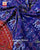 Traditional Nari Kunj Royal Blue and Red Semi Double Ikat Rajkot Patola Dupatta