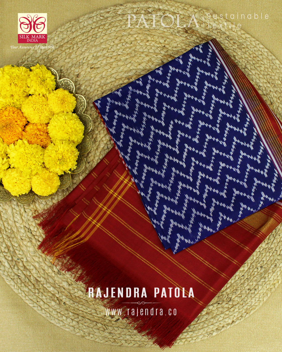Exclusive Laheriya Bhat Semi Double Weave Rajkot Patola Dupatta