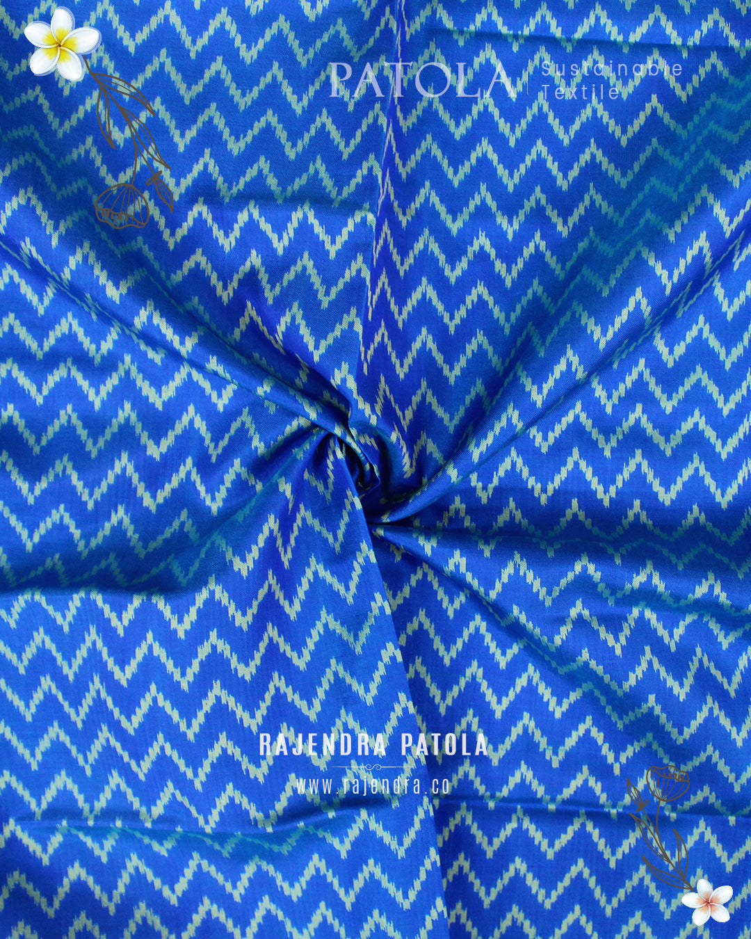 Traditional Laheriya Bhat Single Ikat Rajkot Patola Dupatta