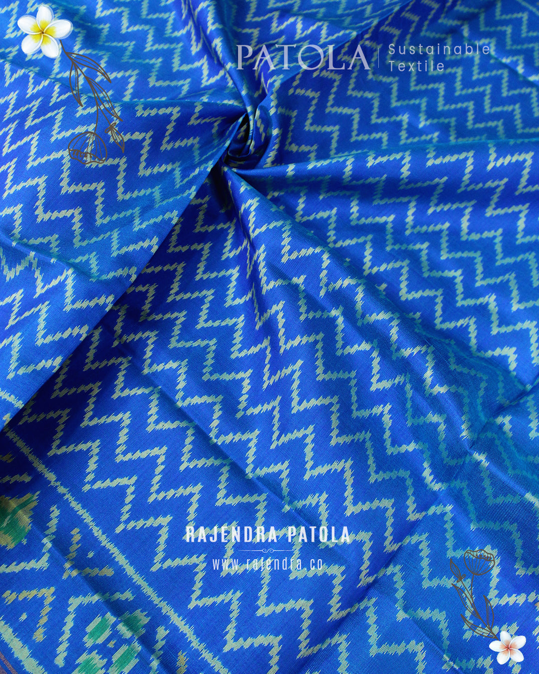 Traditional Laheriya Bhat Single Ikat Rajkot Patola Dupatta